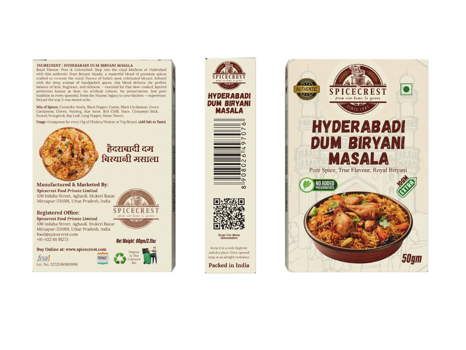 Hyderabadi Dum Biryani Masala & Korma Masala Combo Pack 60gm Each